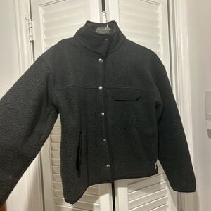 The North Face Charcoal Fleece Jacket with Button Detail